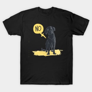 Black Labrador Says No T-Shirt